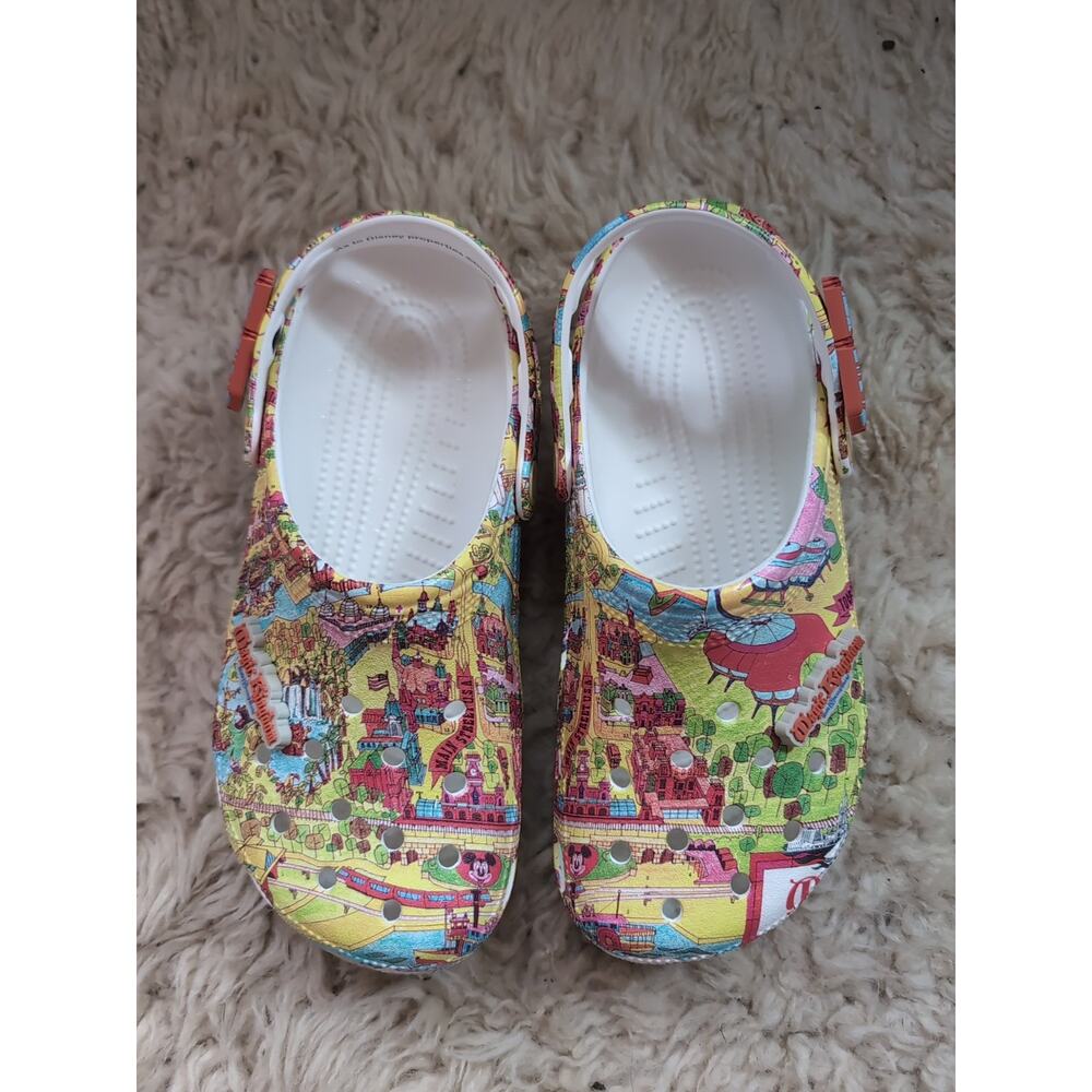 CROCS x Walt Disney Parks Classic Maps VAULT Collection 50th Women's Sz 8 Men 6